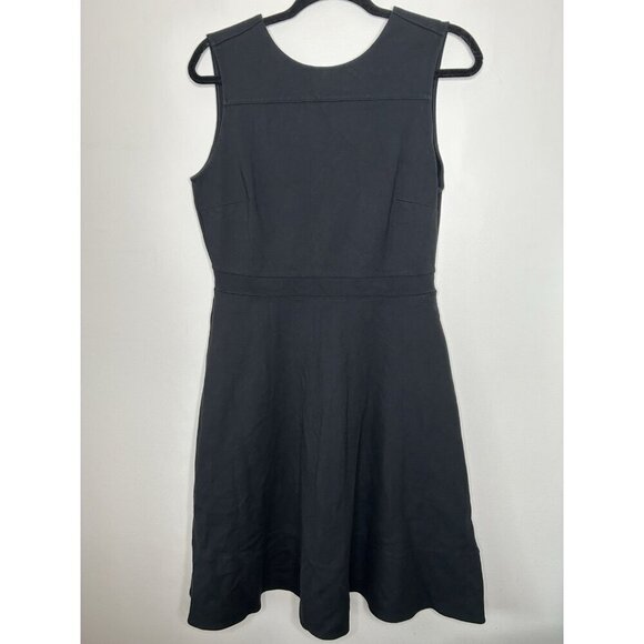 Lands’ End Dress Womens Black Ponte Knit Pockets Stretch Sleeveless Size 10 - Picture 1 of 11
